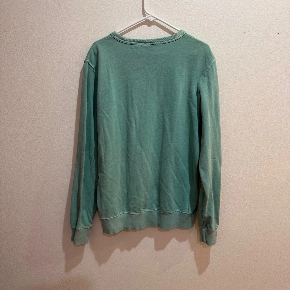 The North Face Mens Crewneck Sweatshirt Seafoam Green Tonal Logo Medium NF0A5317